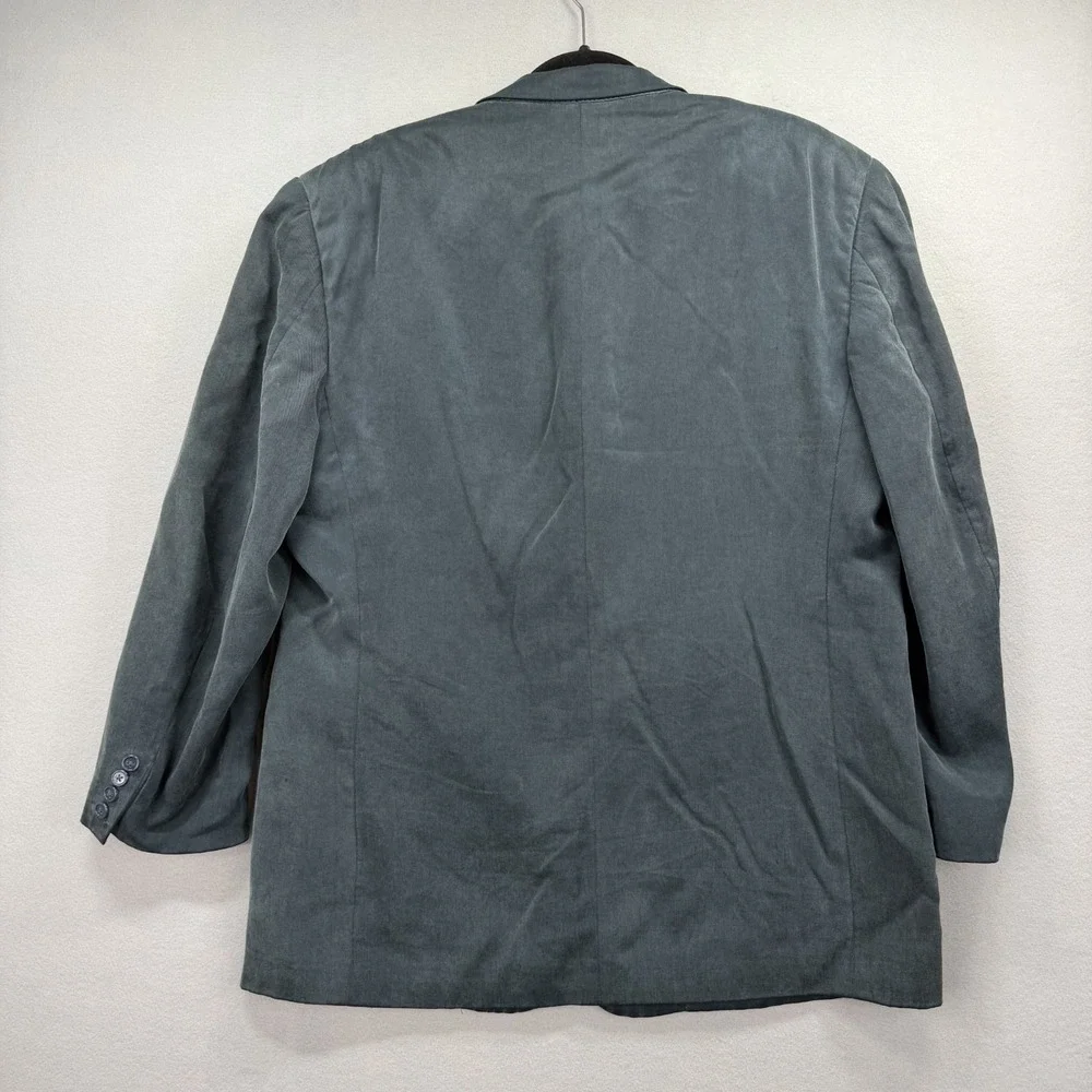 Alfani Blazer‎ Jacket Mens 44 Gray Lined Single Breasted Faux Suede Formal Coat